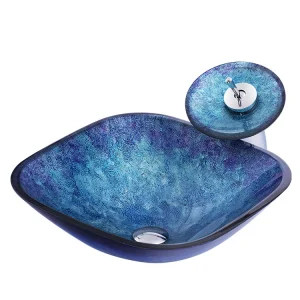 Mediterranean Compact Glass Sink - Small Space Solution -[IcyBasin]