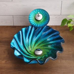 Italian-Inspired Glass Art Basin - Minimalist Luxury -[IcyBasin]