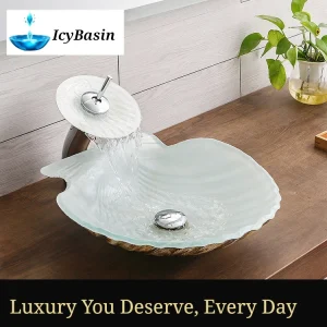 Hot-Process Scallop Glass Basin - Artisan Colored Finish -[IcyBasin]