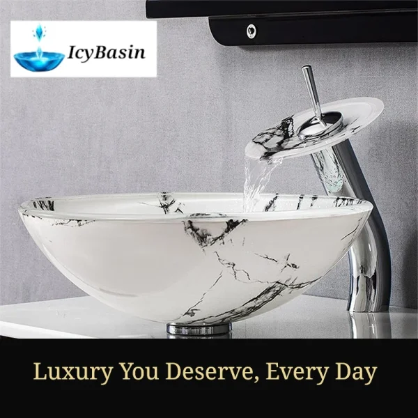 Contemporary Linear Glass Basin - Commercial Grade Finish -[IcyBasin]