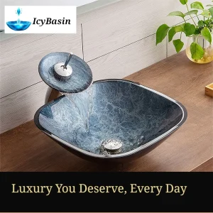 Monochromatic Art Glass Basin - Simple Elegance -[IcyBasin]