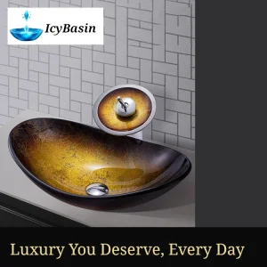 Scandinavian Frosted Glass Vanity Set - Modern Bathroom Solution -[IcyBasin]