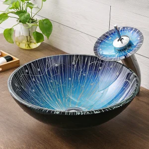 Fashion-Forward Glass Art Basin - Hotel Designer Series -[IcyBasin]