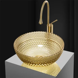 Pressed Circular Glass Basin - Upscale Hotel Bath Essential -[IcyBasin]