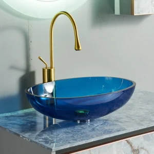 Color-Changing Glass Art Centerpiece - Illuminated Feature -[IcyBasin]
