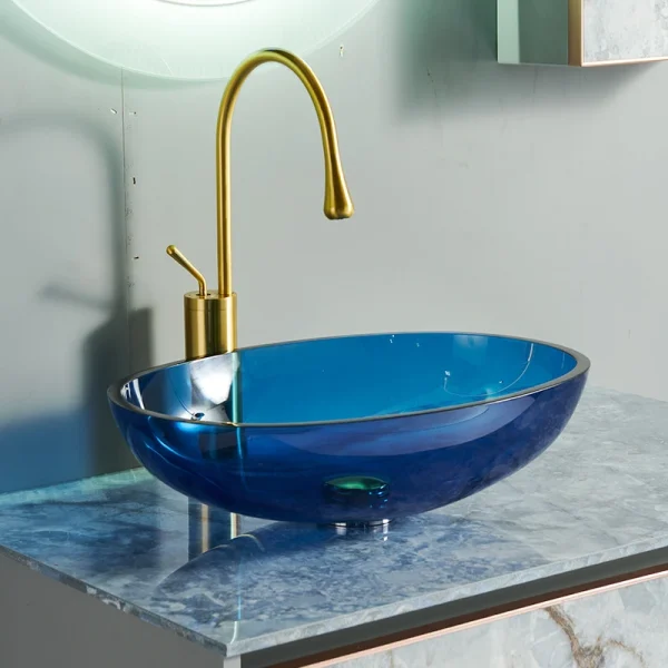 Color-Changing Glass Art Centerpiece - Illuminated Feature -[IcyBasin]